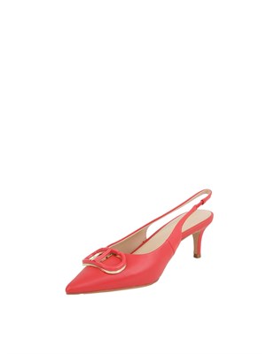 TWIN-SET Décolleté  Twinset sling back con Oval T corallo in DONNA
