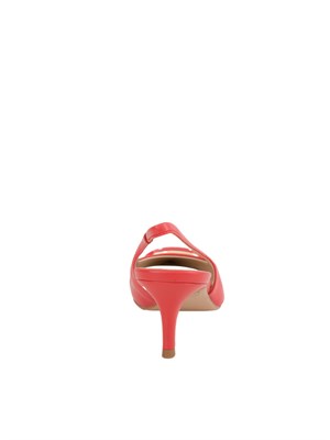 TWIN-SET Décolleté  Twinset sling back con Oval T corallo in DONNA