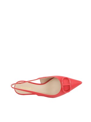 TWIN-SET Décolleté  Twinset sling back con Oval T corallo in DONNA