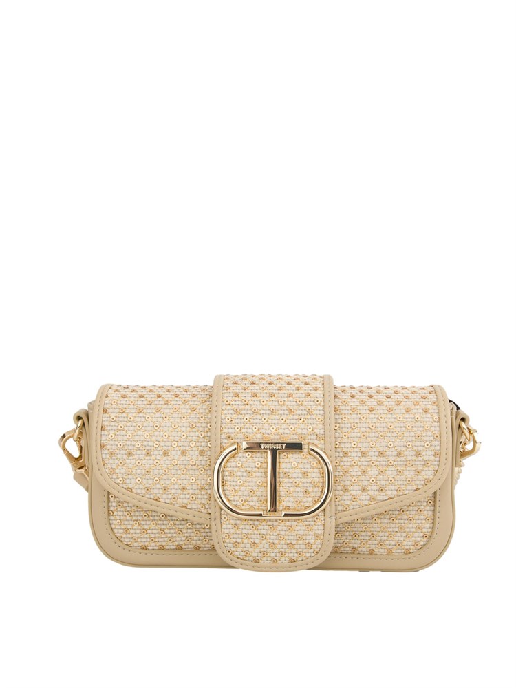 TWIN-SET Borsa a tracolla Twinset ‘Amie’ con paillettes beige