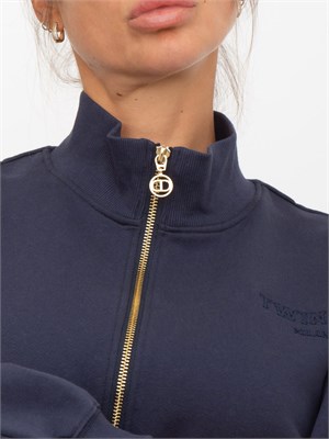 TWIN-SET Tuta completa Twinset in cotone blu in DONNA