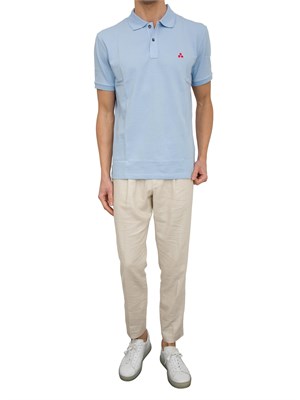 PEUTEREY Polo in cotone piqué con logo ricamato in UOMO