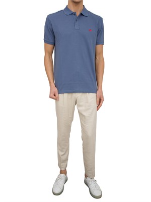 PEUTEREY Polo in cotone piqué con logo ricamato in UOMO