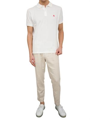 PEUTEREY Polo in cotone piqué con logo ricamato in UOMO
