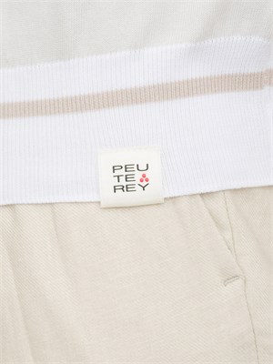 Polo grigia Peuterey in tricot di cotone con dettagli a contrasto in UOMO