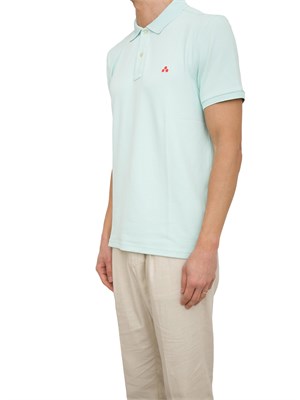 Polo acquamarina Peuterey in piqué di nylon stretch logo ricamo in UOMO