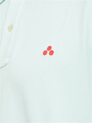 Polo acquamarina Peuterey in piqué di nylon stretch logo ricamo in UOMO