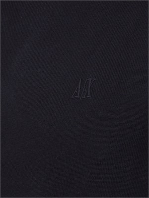 ARMANI EXCHANGE Maglia A.X. con logo ricamato blu in UOMO