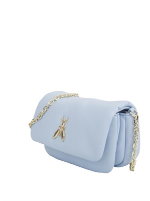 Borsa a tracolla Patrizia Pepe in pelle super soft azzurro in DONNA
