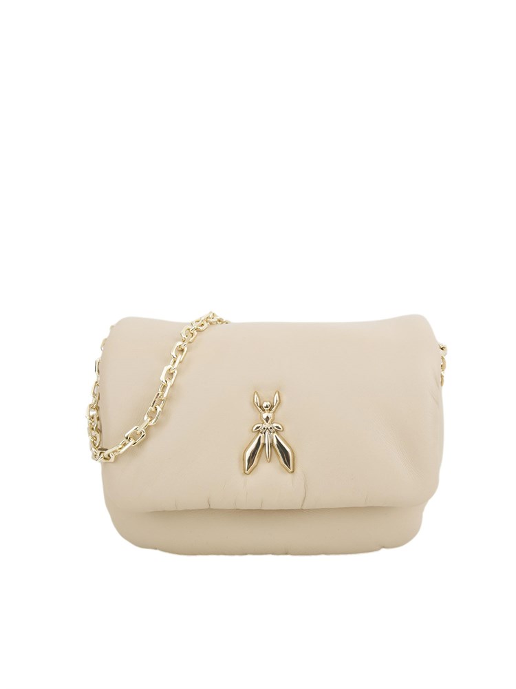Borsa a tracolla Patrizia Pepe in pelle super soft beige
