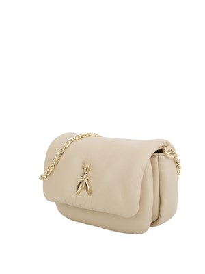 Borsa a tracolla Patrizia Pepe in pelle super soft beige in DONNA