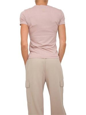 T-shirt donna maxi logo EA7 Emporio Armani in misto cotone e modal rosa in DONNA