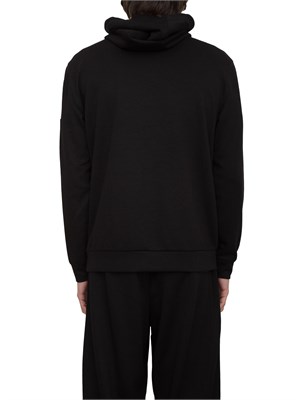 EA7 EMPORIO ARMANI Felpa con cappuccio EA7 Core Identity Unisex in misto viscosa stretch nero in UOMO