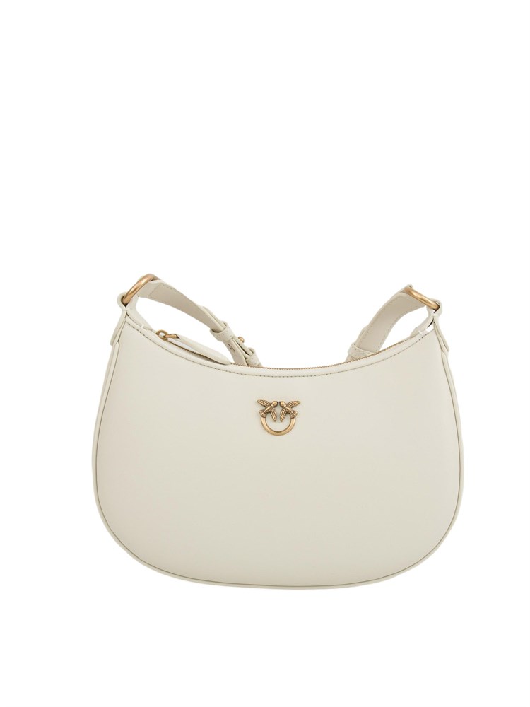 Borsa Pinko Mini Love Bag Half Moon Simply bianco