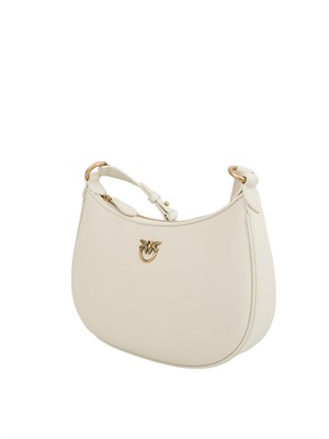 Borsa Pinko Mini Love Bag Half Moon Simply bianco in DONNA