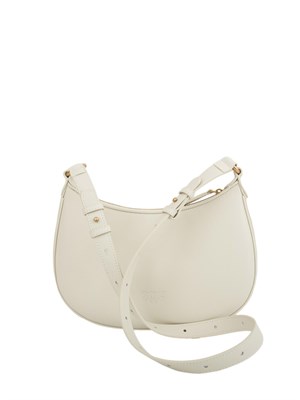 Borsa Pinko Mini Love Bag Half Moon Simply bianco in DONNA