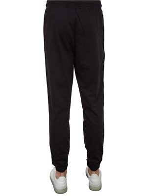 Pantalone tuta uomo nero C.P. Company in cotone con logo stampato in UOMO