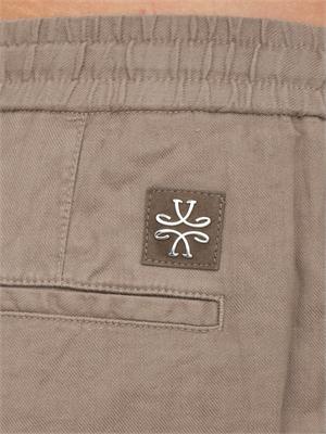 Pantaloni chino Jacob Cohen modello carrot con coulisse in popeline taupe in UOMO