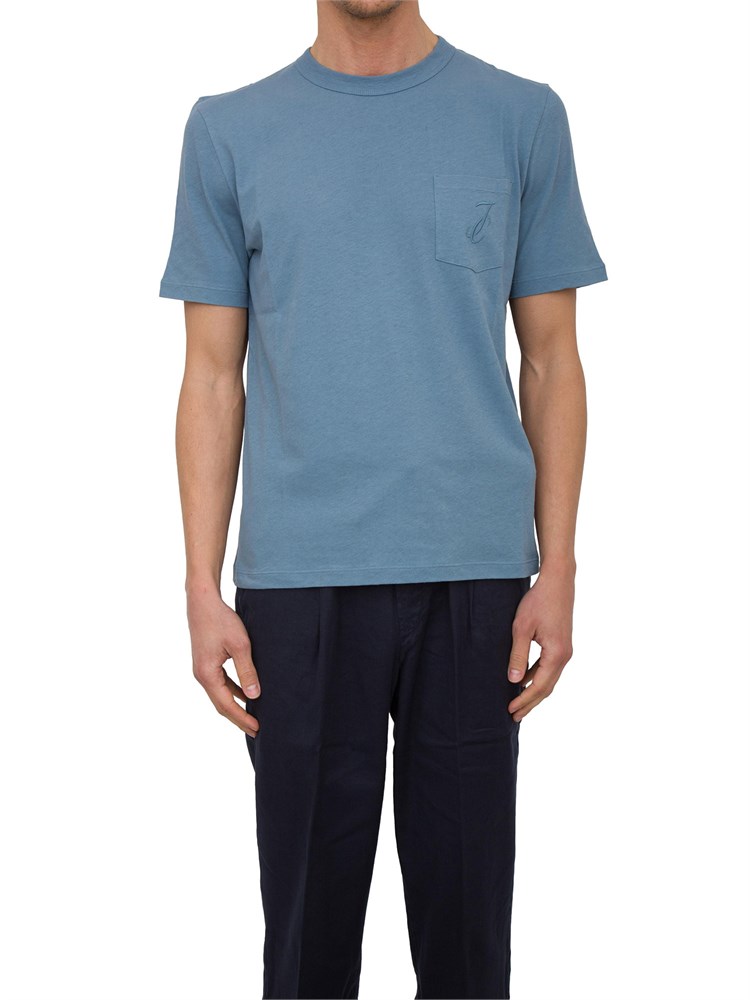 T-shirt girocollo Jacob Cohen in jersey di cotone azzurro