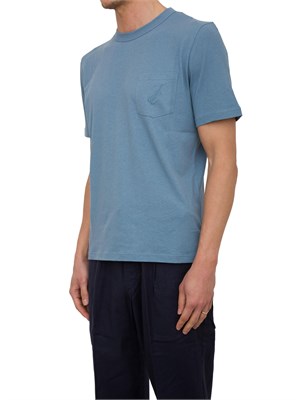 T-shirt girocollo Jacob Cohen in jersey di cotone azzurro in UOMO