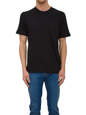 T-shirt girocollo Jacob Cohen in jersey di cotone nero in UOMO