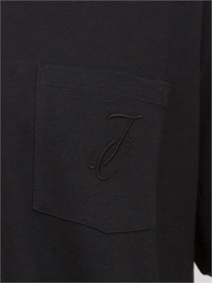 T-shirt girocollo Jacob Cohen in jersey di cotone nero in UOMO