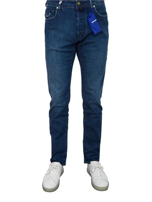 Jeans regular-slim Jacob Cohen modello Bard in denim comfort blu scuro in UOMO