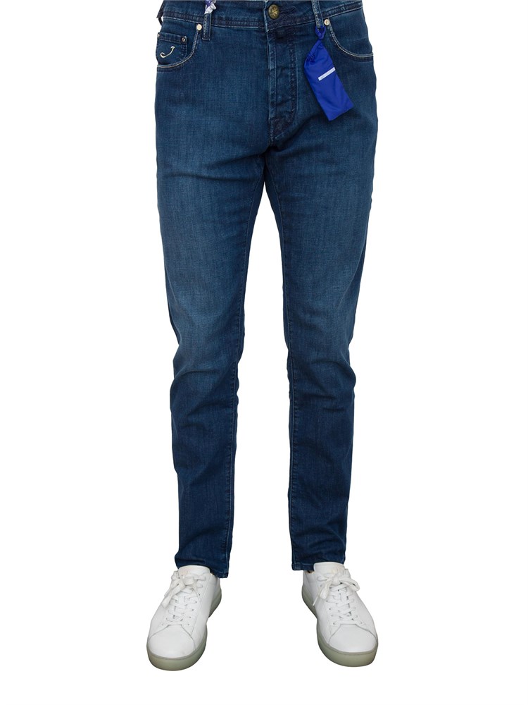 Jeans regular-slim Jacob Cohen modello Bard in denim comfort blu scuro