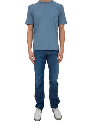 Jeans uomo regular Jacob Cohen modello Eduard in denim comfort blu in UOMO