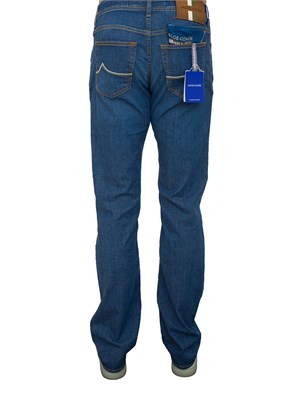 Jeans uomo regular Jacob Cohen modello Eduard in denim comfort blu in UOMO