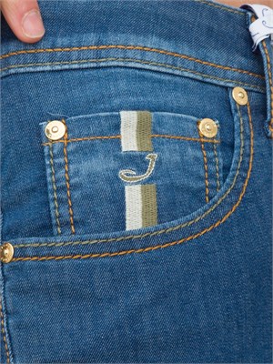 Jeans uomo regular Jacob Cohen modello Eduard in denim comfort blu in UOMO