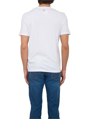 T-shirt girocollo Jacob Cohen in cotone bianco con stampa golf in UOMO