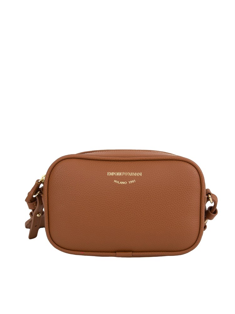 Camera case a tracolla Emporio Armani stampa cervo cuoio