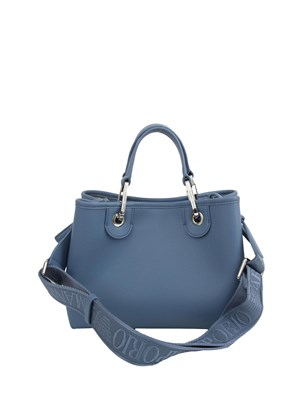 Shopper piccola Emporio Armani stampa cervo azzurro in DONNA