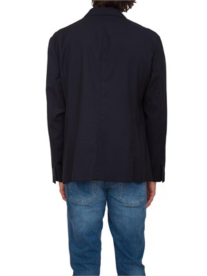 ARMANI EXCHANGE Giacca monopetto A.X. blu a due bottoni in tessuto fluido in UOMO