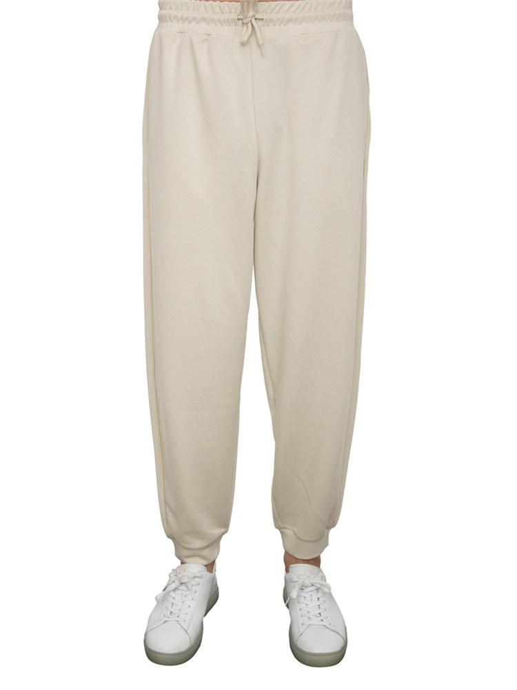 EA7 EMPORIO ARMANI Pantaloni jogger EA7Core Identity Unisex in misto viscosa stretch avorio
