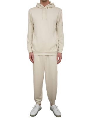 EA7 EMPORIO ARMANI Pantaloni jogger EA7Core Identity Unisex in misto viscosa stretch avorio in UOMO
