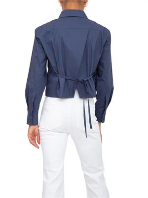 Camicia Marella in popeline stretch blu in DONNA