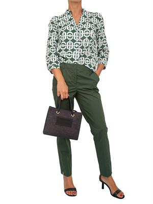 Pantaloni Marella modello Ibiza1 in popeline di cotone verde in DONNA