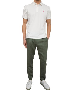 Pantalone Antony Morato Neil in misto lino verde in UOMO
