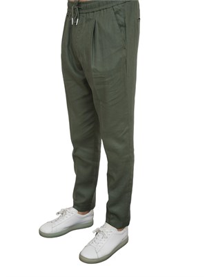 Pantalone Antony Morato Neil in misto lino verde in UOMO