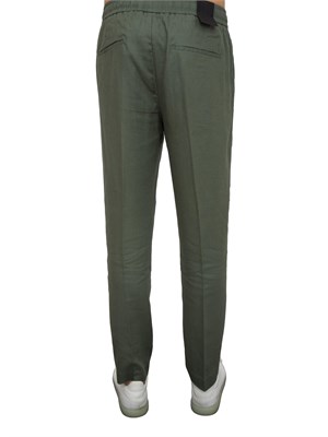 Pantalone Antony Morato Neil in misto lino verde in UOMO
