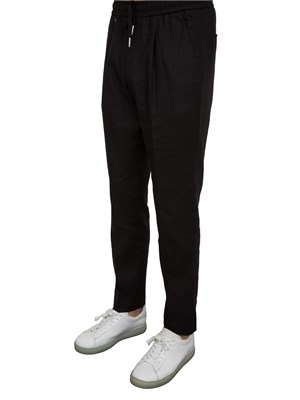 Pantalone Antony Morato Neil in misto lino nero in UOMO