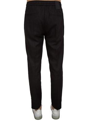 Pantalone Antony Morato Neil in misto lino nero in UOMO