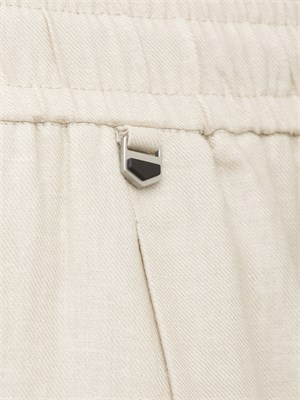 Pantalone Antony Morato Neil in misto lino beige in UOMO