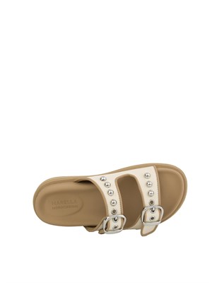 Sandalo a doppia fascia Marella beige in DONNA