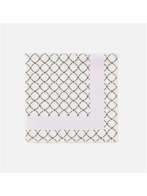 Foulard lilla in twill di seta stampa rombi Elisabetta Franchi in DONNA