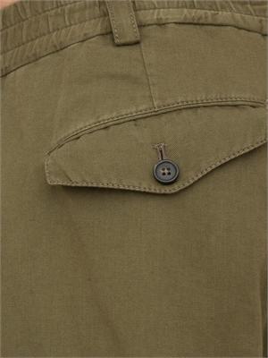 Pantaloni uomo PT Torino in gabardina di cotone verde con tasche alla francese in UOMO