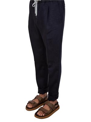 Pantalone PT Torino blu in lino in UOMO