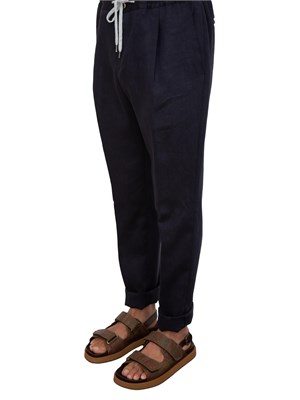 Pantalone PT Torino blu in lino in UOMO
